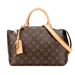 Louis Vuitton Monogram Palais Handbag Shoulder Bag Brown Leather